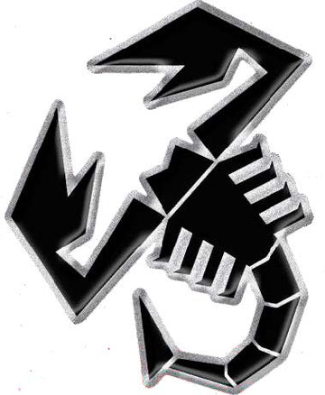 Abarth Adesivi 3D SCORPIONE NERO H 120MM